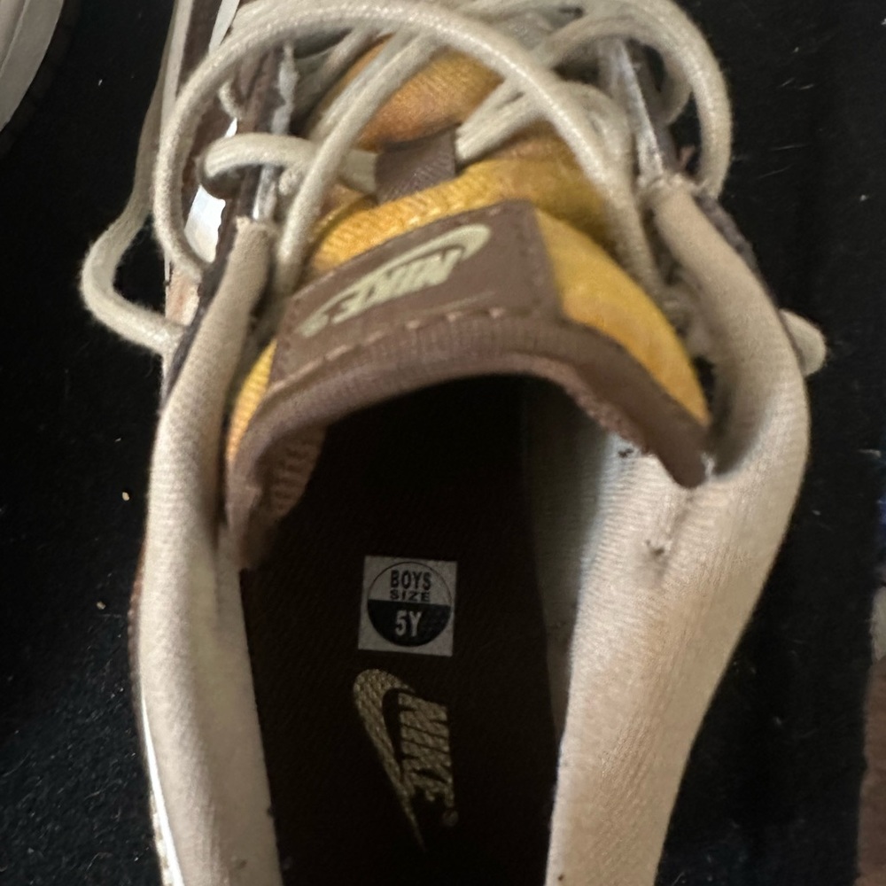 Size 5Y plaid brown dunks